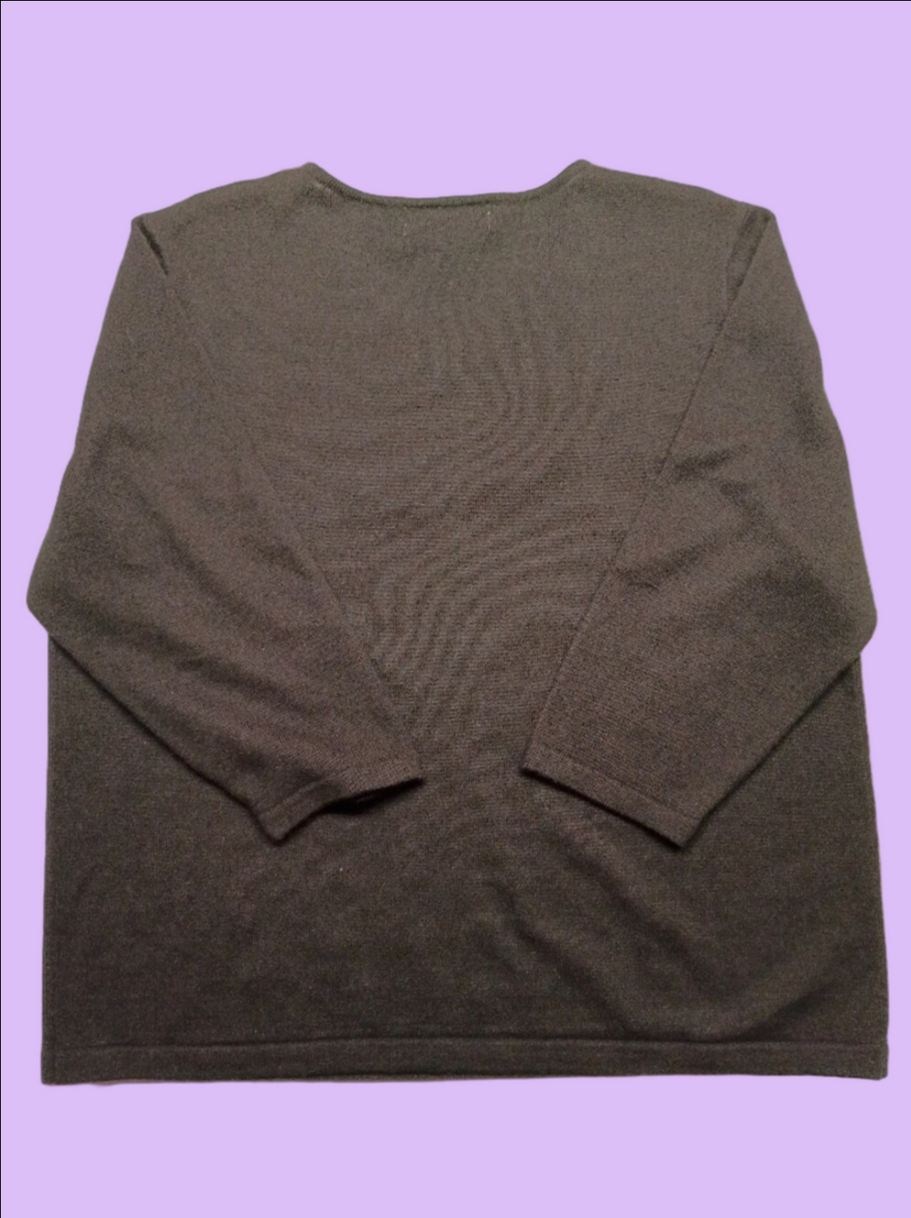 90's Sweetheart Black Sweater with Rhinestone Bow Detail Along Neckline - Picture 6 of 7